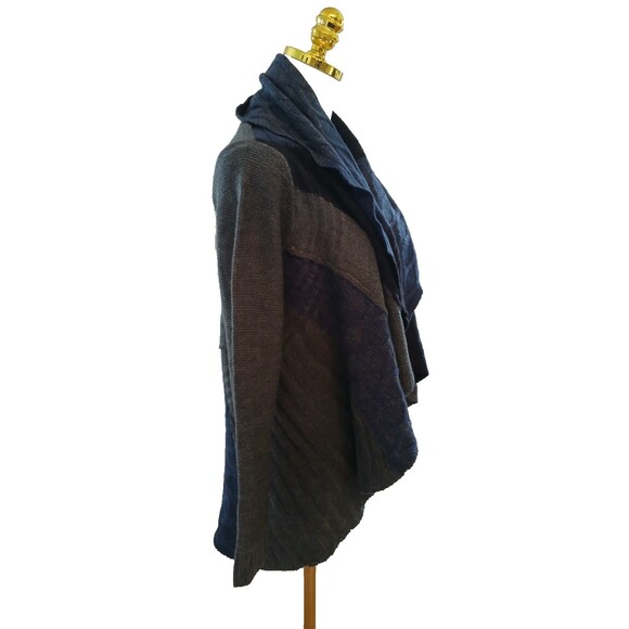 Style & Co Open Shawl Collar Cardigan Cape Knit Sweater Long Sleeve Womens Small - Picture 4 of 12